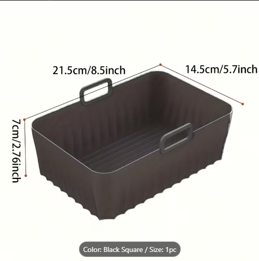 1pc rectangle silicon air fryer liners