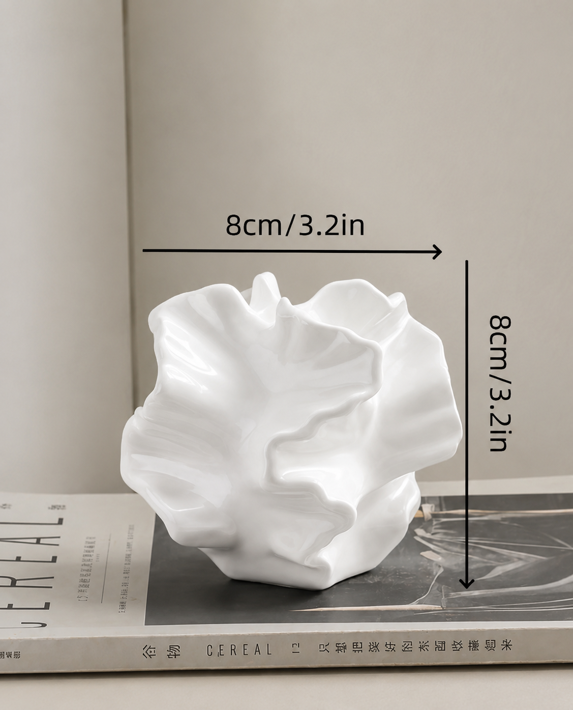 White Ceramic Flower Reed Diffuser Vase