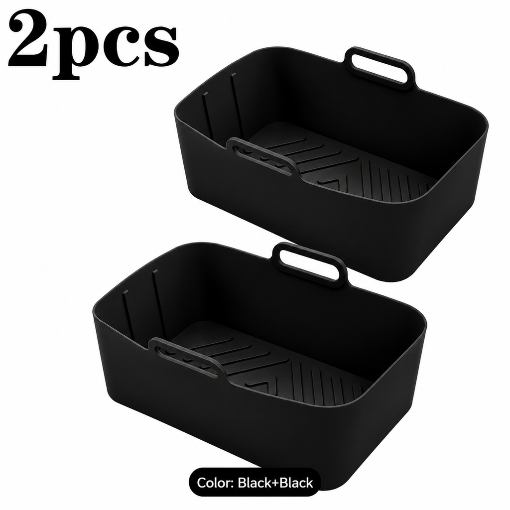 2pcs rectangle Reusable Silicone Air Fryer Liner