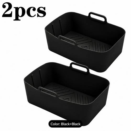 2pcs rectangle Reusable Silicone Air Fryer Liner