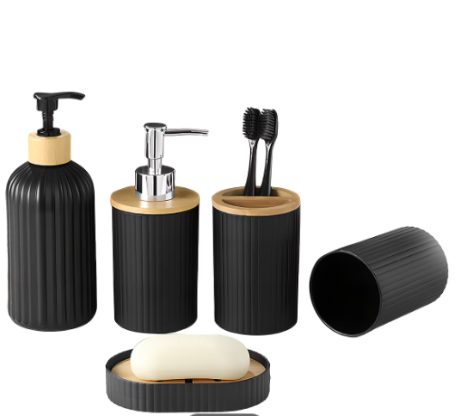 Black Bathroom Additions Set