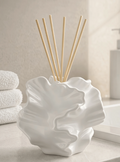 White Ceramic Flower Reed Diffuser Vase
