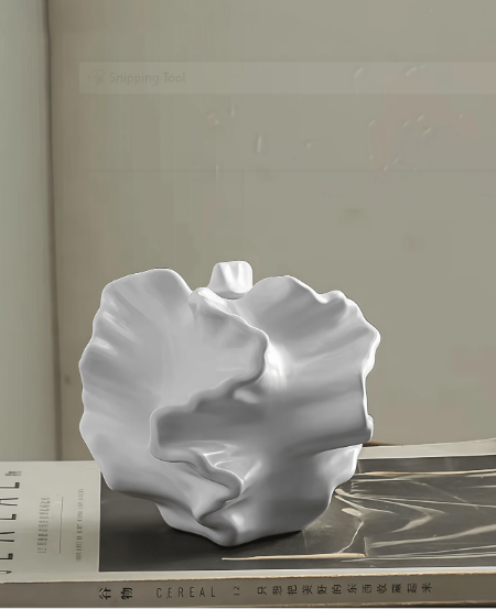 White Ceramic Flower Reed Diffuser Vase