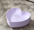 5pcs Plastic Heart-Shaped Plates